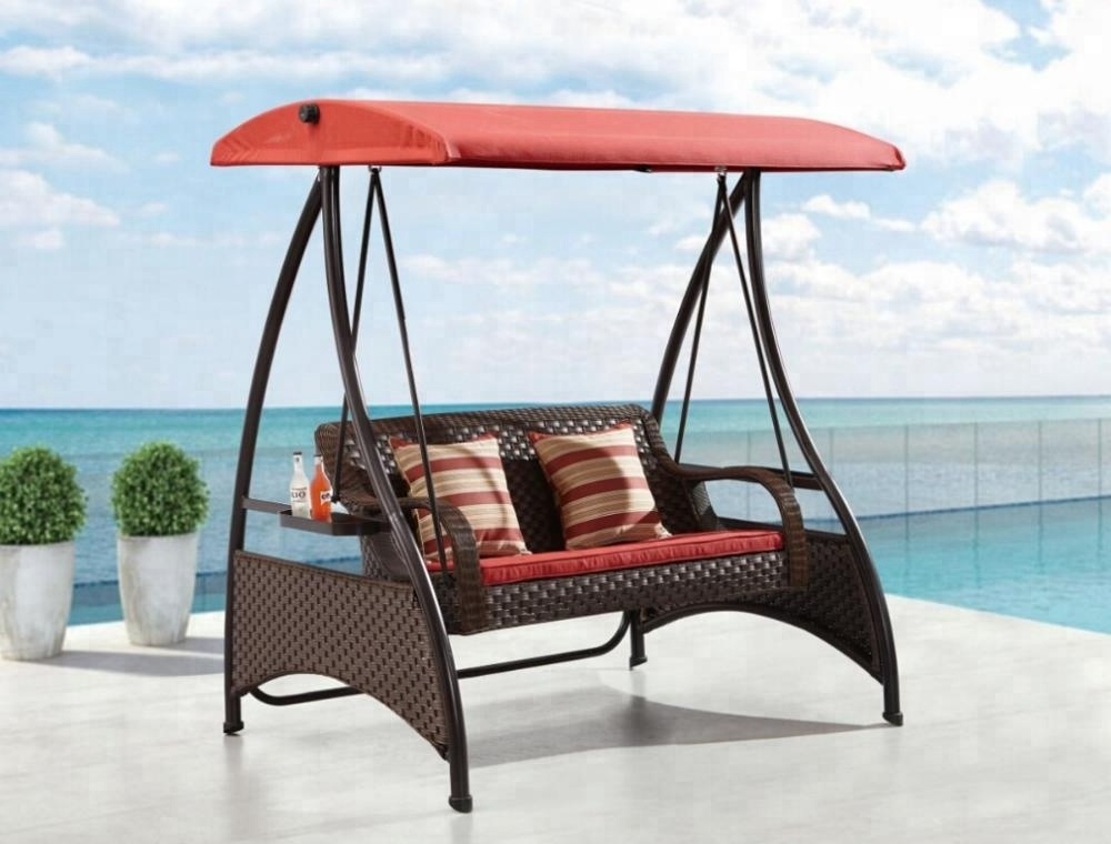 outdoor restaurant metal chair adult rocking rattan swing chair