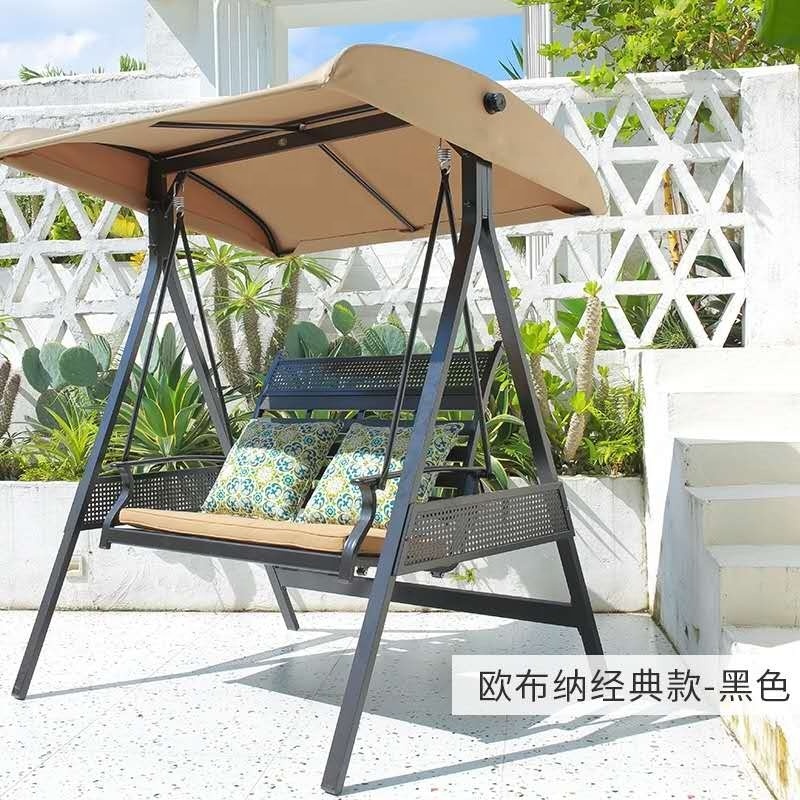 outdoor metal double 2 seat Garden Furniture Hanging Chairs Swing Standing Double Hanging family swing chair