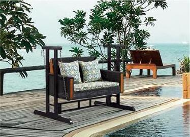 love seat balcony garden  outdoor rattan swing chair