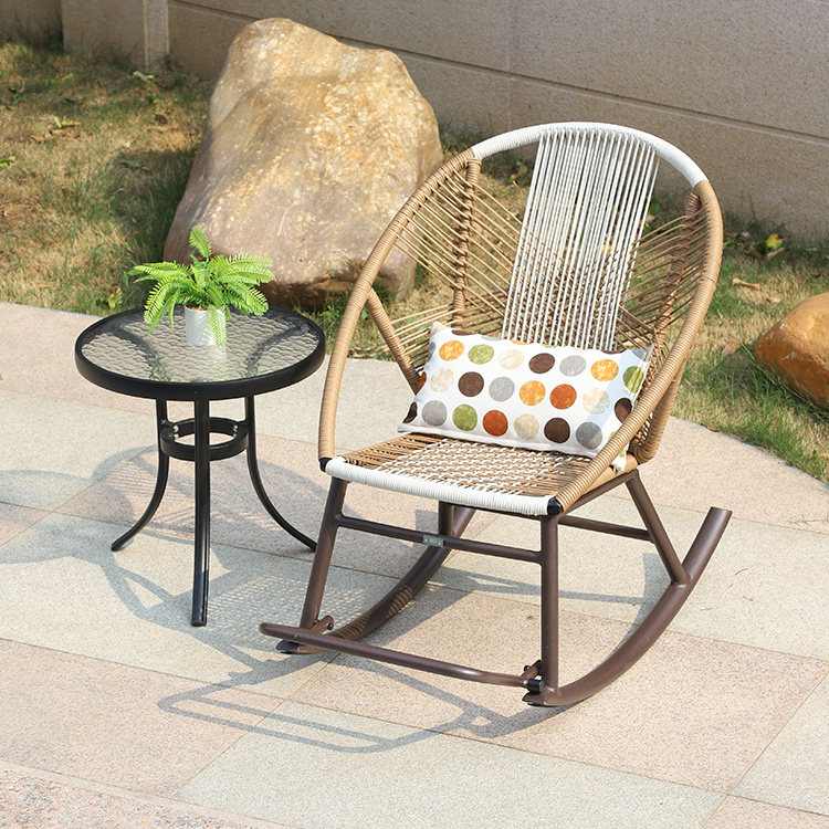 Hot Sale Balcony Leisure Rope Chair Furniture Outdoor Garden Patio Rocking Chair