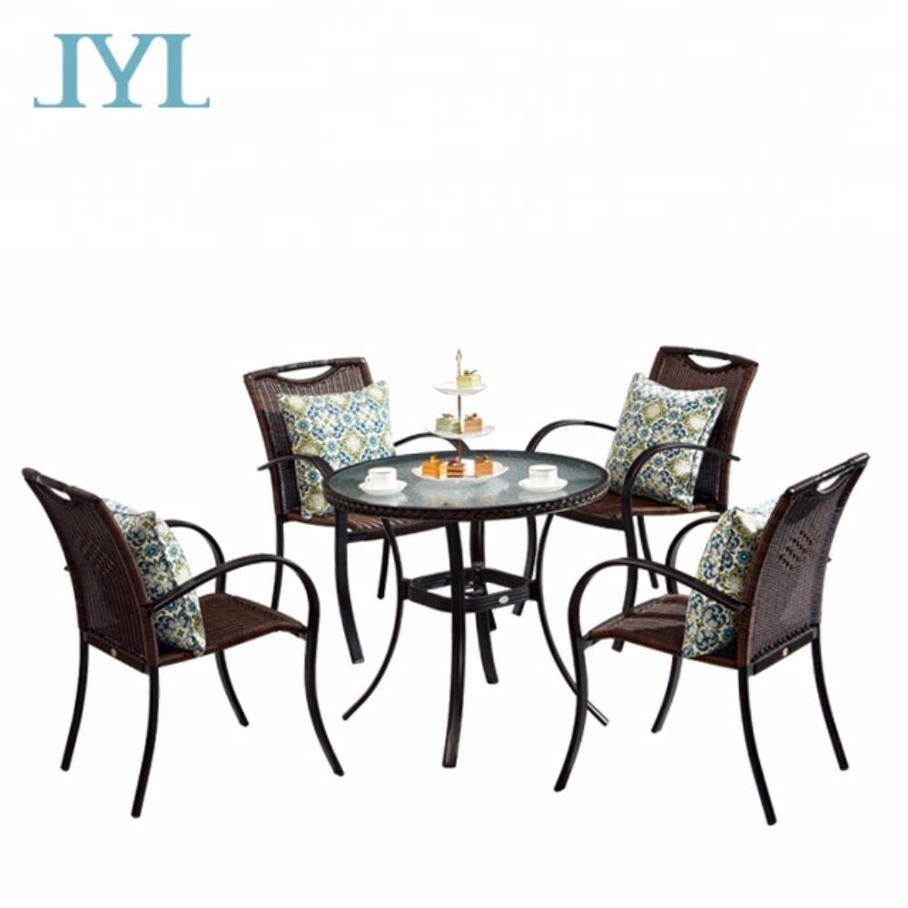 Cheap PE rattan synthetic rattan furniture set for outdoor garden