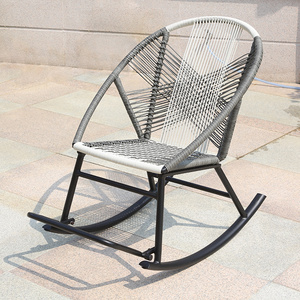 Oem Anti Tipping Design Outdoor Furniture High Quantity PE Rattan Swing Rocking Chair