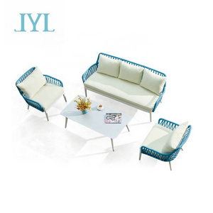 Fashion European outdoor hotel garden Rope sofa set rope furniture