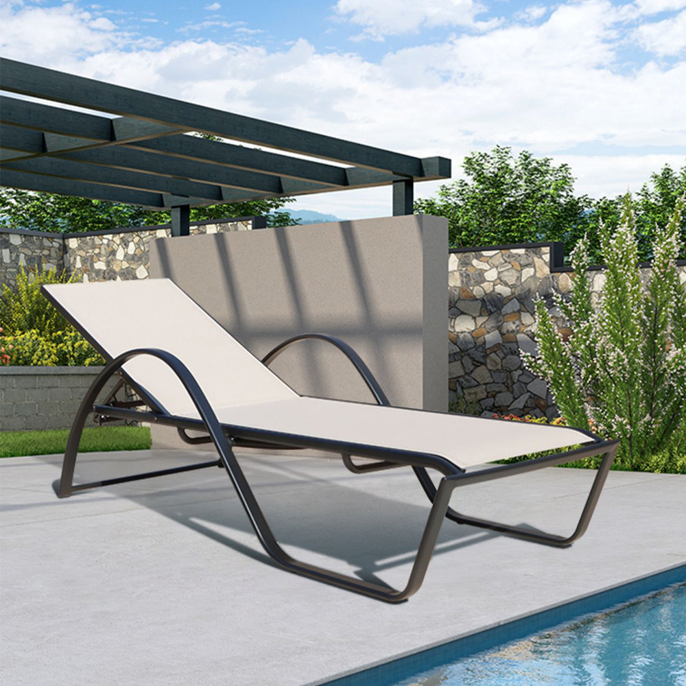 hotel outdoor furniture garden rattan chaise lounge