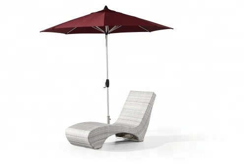 outdoor rattan plastic wicker furniture design chaise sunlounger