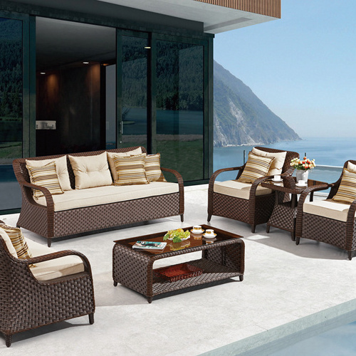 Outdoor Patio Furniture Sets Garden Conversation Sofa Set Rattan Wicker Patio Dining Table Set