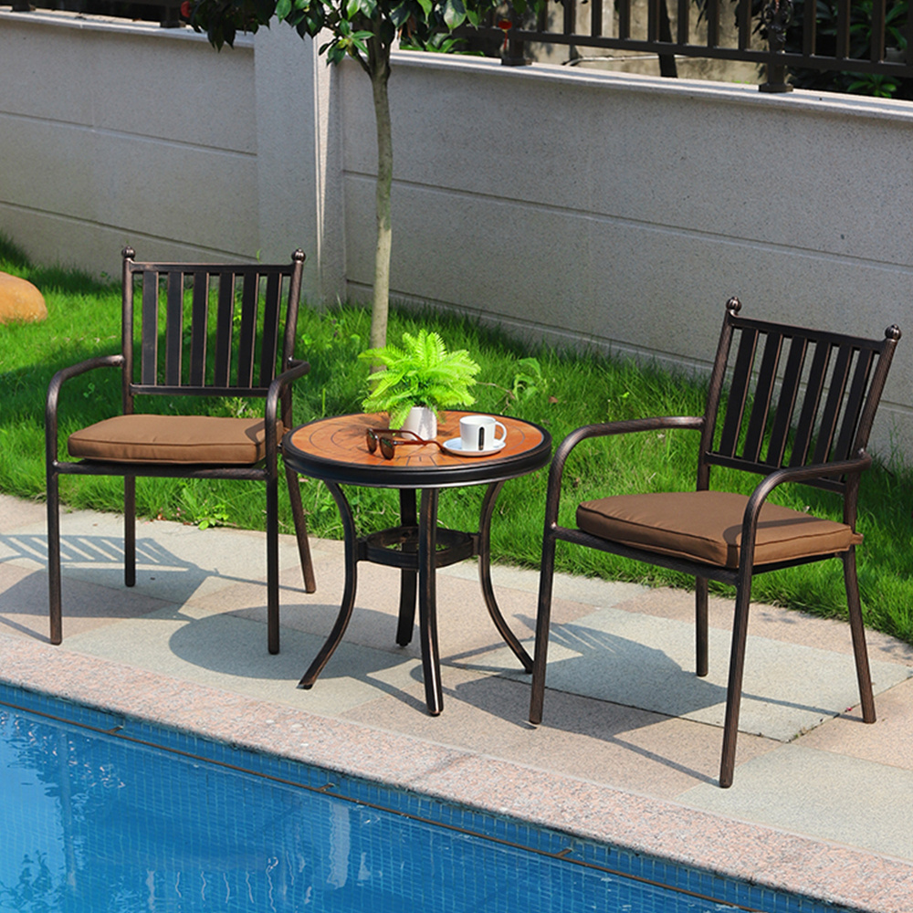 Bistro Chairs Cast Iron Metal Garden Chairs Modern Outdoor Patio Chairs And Table