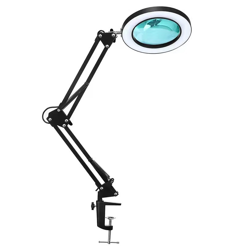 Fashion 12W eye protect led usb clip desk lamp for nails swing arm table lamp with clamp