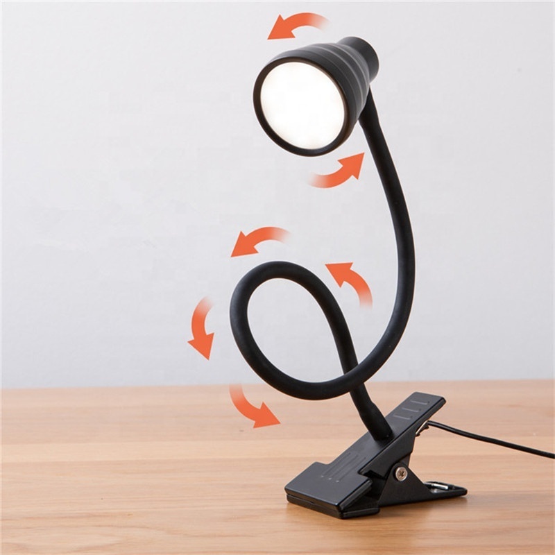 Children Cute USB Clip Led Desk Lamp Flexible Arm Dimmable Led Eye Protection Desk Lamp