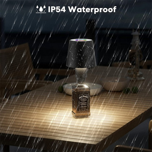 Modern IP54 Waterproof Bottle Table Lamp USB Rechargeable Cordless RGB Changing Color Led Table Lamp For Restaurant Bar Clubs