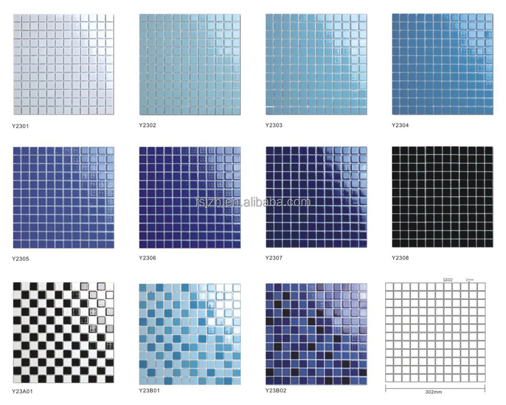 classic dark blue modern glazed porcelain ceramic mosaic tile for swimming pool floor border tiles swimming pool mosaics