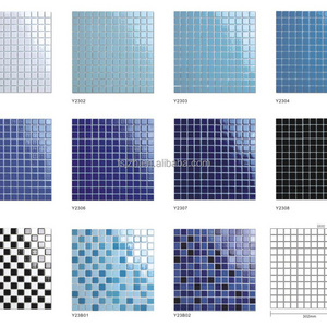 classic dark blue modern glazed porcelain ceramic mosaic tile for swimming pool floor border tiles swimming pool mosaics