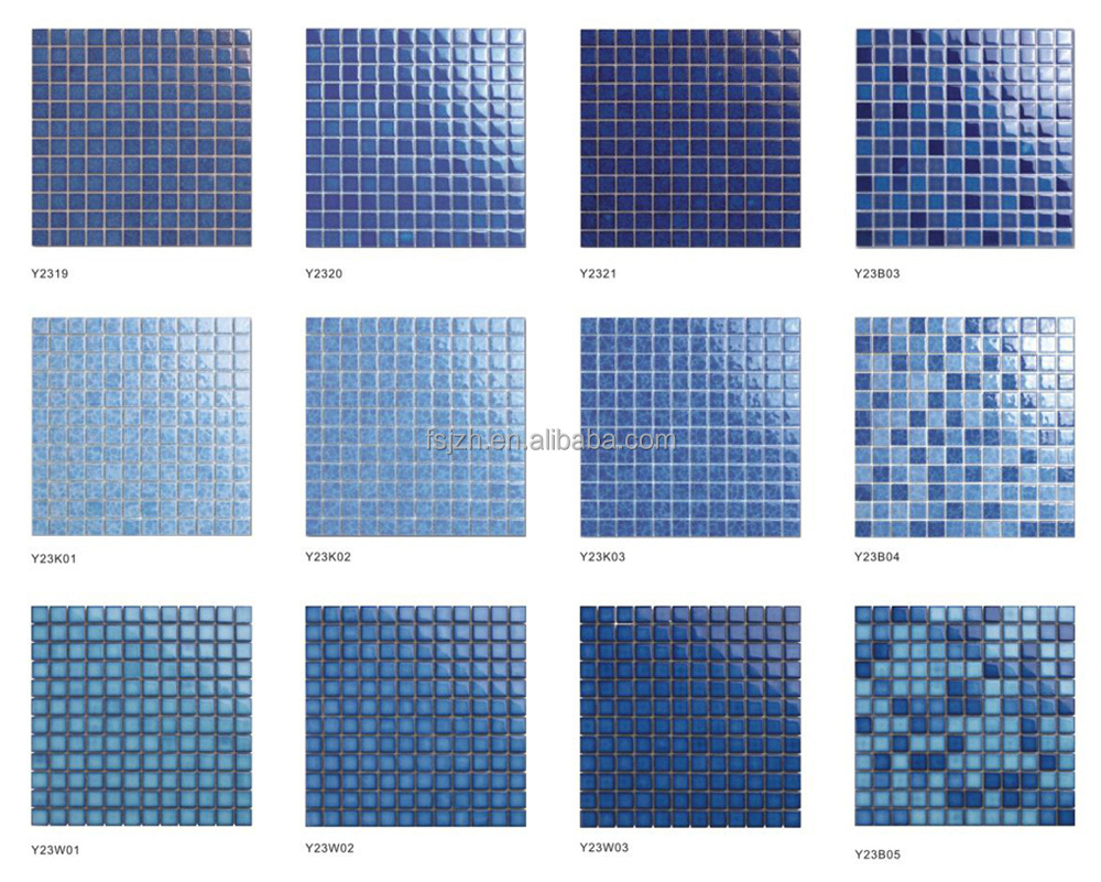 classic dark blue modern glazed porcelain ceramic mosaic tile for swimming pool floor border tiles swimming pool mosaics