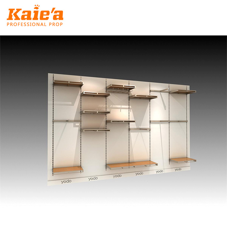 Customized Modern Commercial Showroom Clothing Display Racks Adjustable Retail Store Wood Display Stand