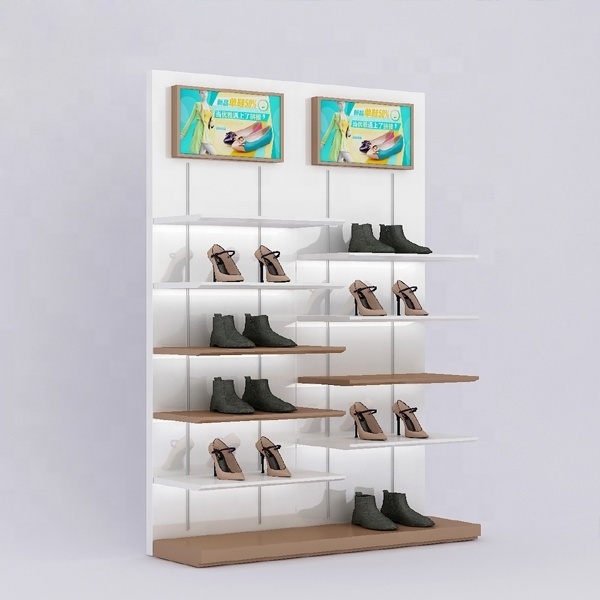 Wholesale Customized Shoes Display Wall Shelf Commercial Shoe Display Rack Display Stand