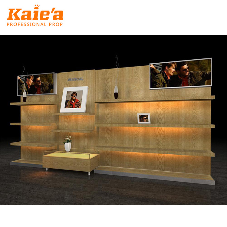 Customized Modern Commercial Showroom Clothing Display Racks Adjustable Retail Store Wood Display Stand