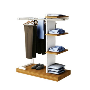 Retail Shop Hanging Displaying Floor Stand garment showroom display trousers jeans display rack