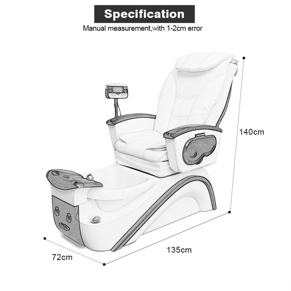 Wholesale Cheap Modern Luxury Beauty Nail Salon Furniture Electric Whirlpool Pipeless Foot Spa Massage Pedicure Chair