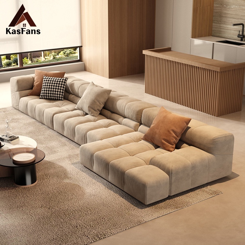 Country Style Divan Sofa Sets Living Room Furniture L Shape Sectional Sofas Sets Indoor Floor Corner Couch Customized Modular