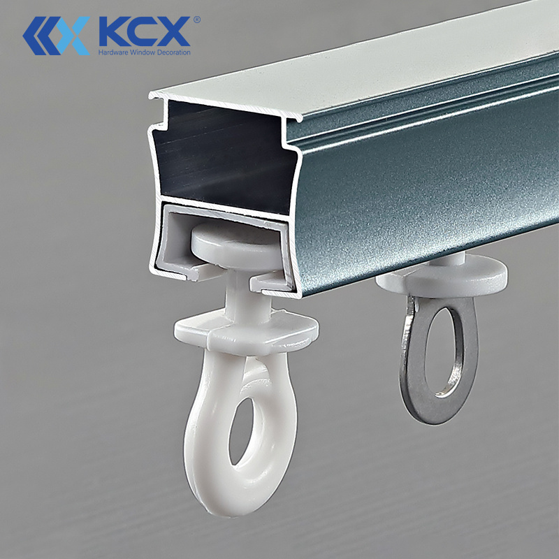 GC-01 Home And Office Factory Directly Wholesale Aluminium Alloy Curtain Rail Gliders Curtain Track With Pulley