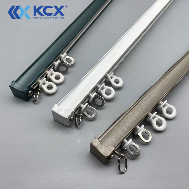 GC-01 Home And Office Factory Directly Wholesale Aluminium Alloy Curtain Rail Gliders Curtain Track With Pulley