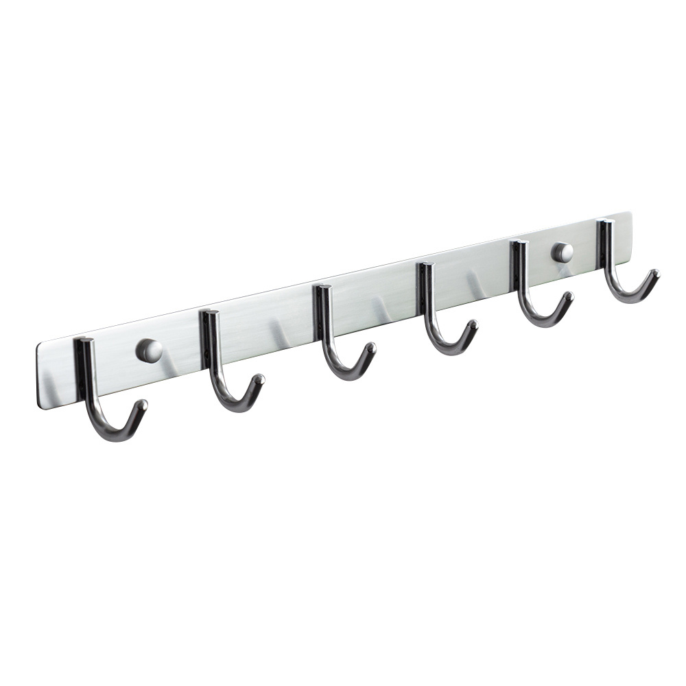 Factory direct sales 5 hooks wall mounted Coat Hooks bathroom Door Hook with adhesive for hotel kitchen bathroom