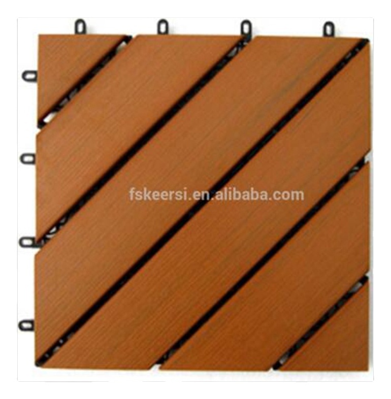 TAP & GO Anti-slip Wood Plastic Combination Floor Tiles outdoor flooring decking