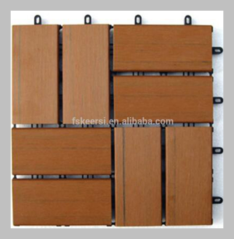 TAP & GO Anti-slip Wood Plastic Combination Floor Tiles outdoor flooring decking