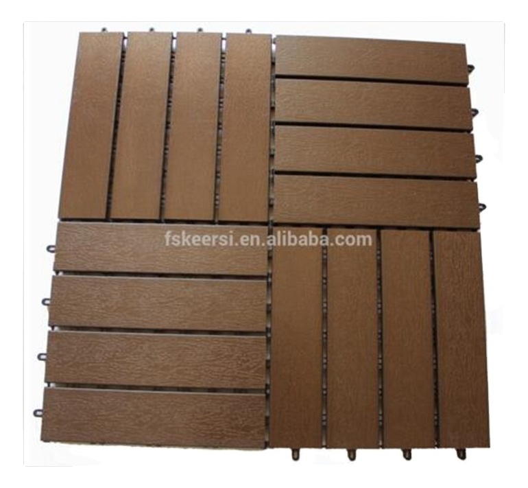 TAP & GO Anti-slip Wood Plastic Combination Floor Tiles outdoor flooring decking