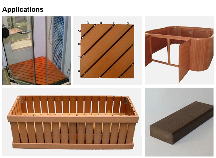 Custom composite floor decking High density composite deck easy to clean terrasse plastic wood