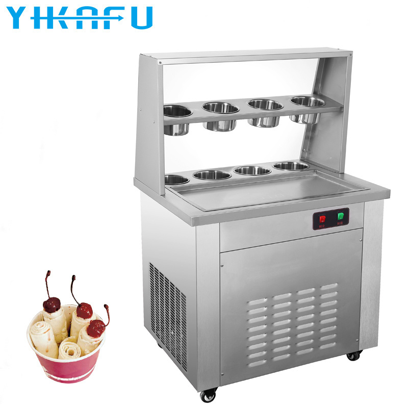 Thai Square rolled ice cream maker Yogurt Maker Machine with Scraper