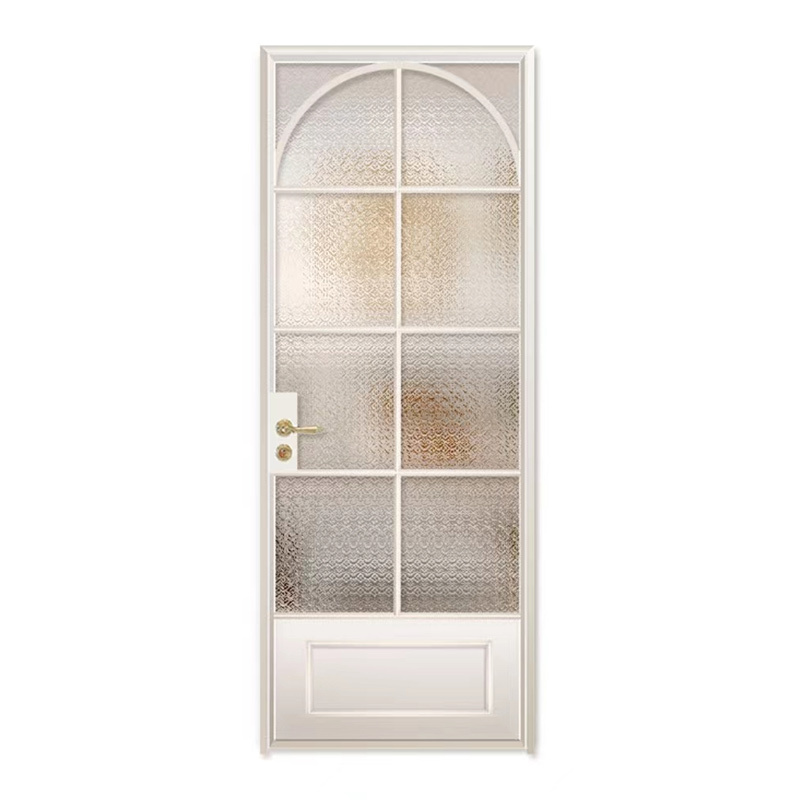 Factory Aluminum Interior Balcony French Door Narrow Frame Swing Out Door Metal Single Door