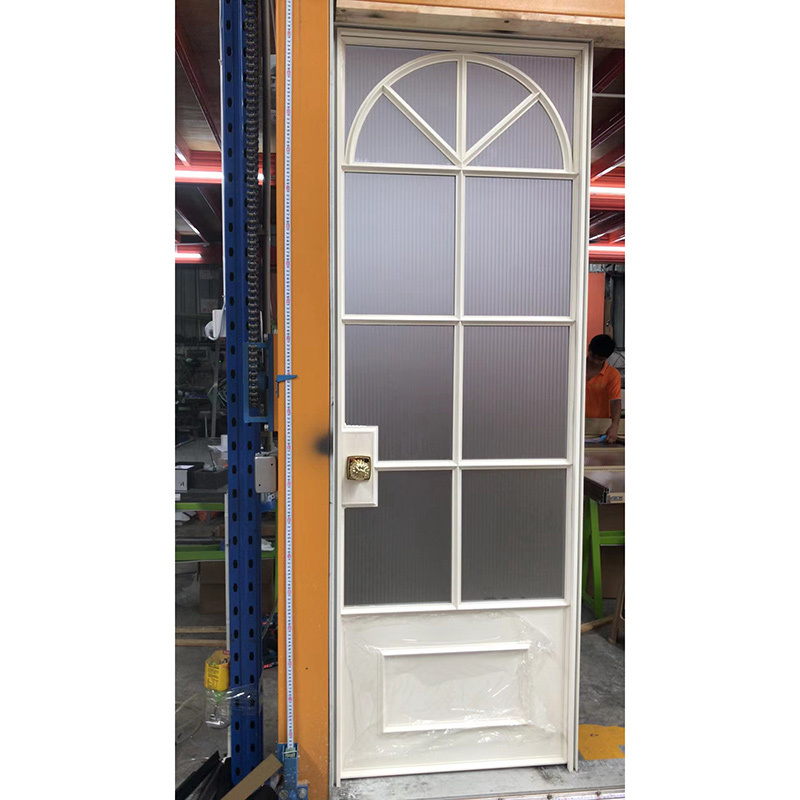 Factory Aluminum Interior Balcony French Door Narrow Frame Swing Out Door Metal Single Door