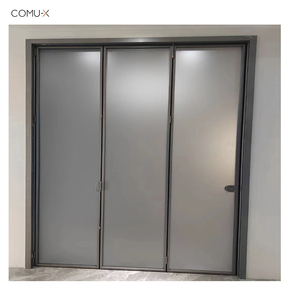 Metal Pleated Aluminum Folding Sliding Screen Door And Windows Folding Glass Accordion Window