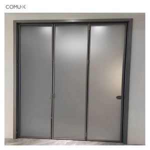 Metal Pleated Aluminum Folding Sliding Screen Door And Windows Folding Glass Accordion Window