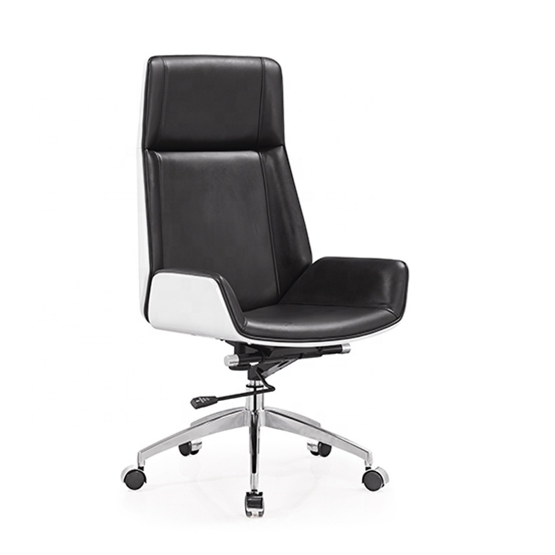 High Back Most Popular Executive Real Ripple Black Leather Office Chair