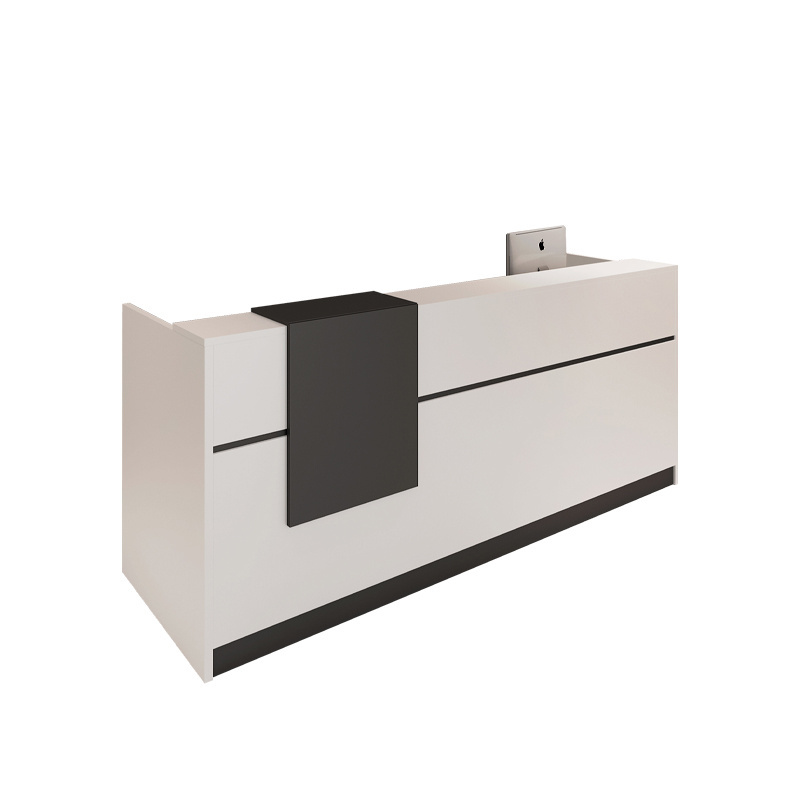 Hotel Modern Design Wood beauty salon Counter Front Desk White Office Reception Table