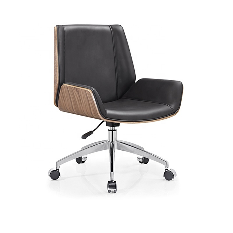 High Back Most Popular Executive Real Ripple Black Leather Office Chair