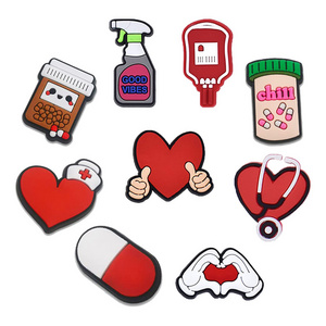 Cartoon Hospital Style shoe Charms - Wholesale Custom Heart Designs PVC Shoe Decoration