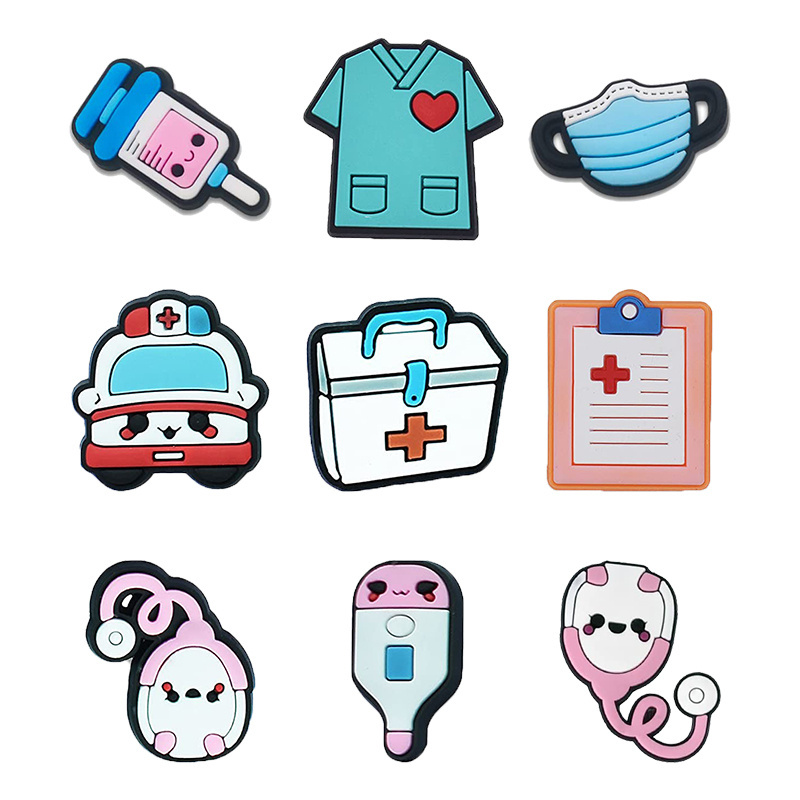 Cartoon Hospital Style shoe Charms - Wholesale Custom Heart Designs PVC Shoe Decoration