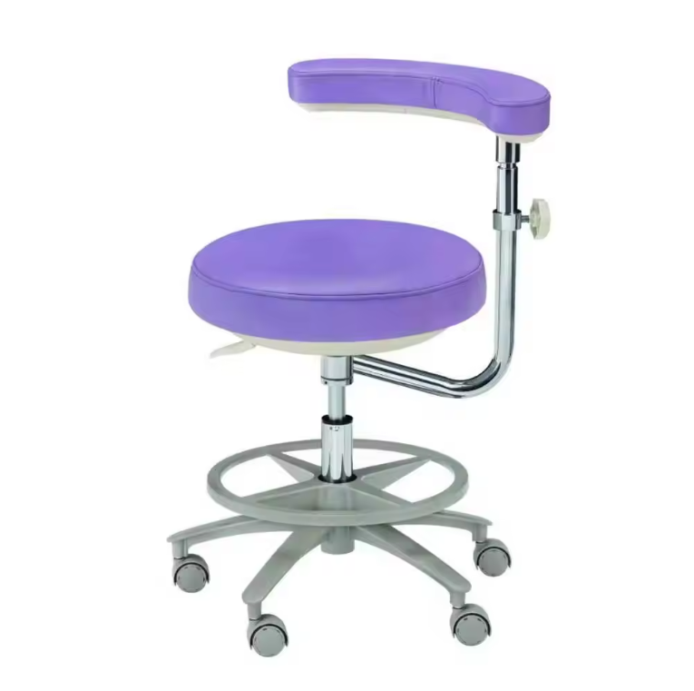 Dental Dentist Saddle Assistant Stool Doctors Stool with Armrest Back Surppot Height Adjustable Metal Stool Surgeon Chair