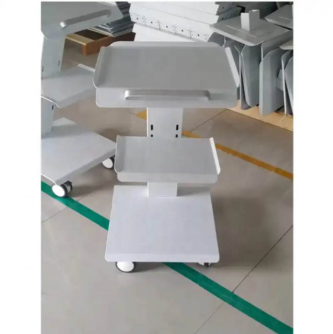 Dental Clinic Cart Medical Trolley With Drawers Wheels Laptop Pallet and Intraoral Dental Camera Holder For Hospital Office