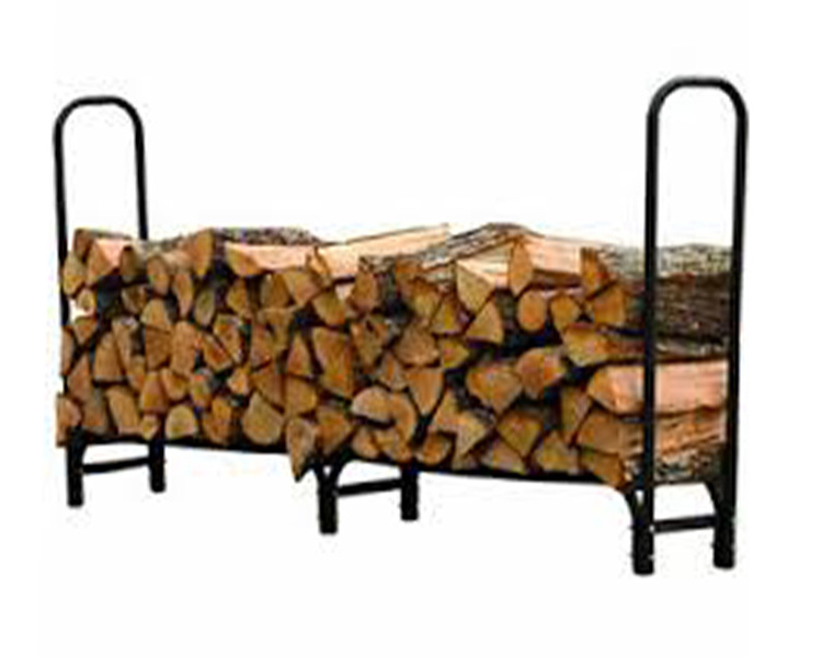 Outdoor Steel 4-foot Firewood Log Rack with Cover Log Holder Steel Durability Wood Rack Firewood Log Rack