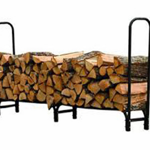 Outdoor Steel 4-foot Firewood Log Rack with Cover Log Holder Steel Durability Wood Rack Firewood Log Rack