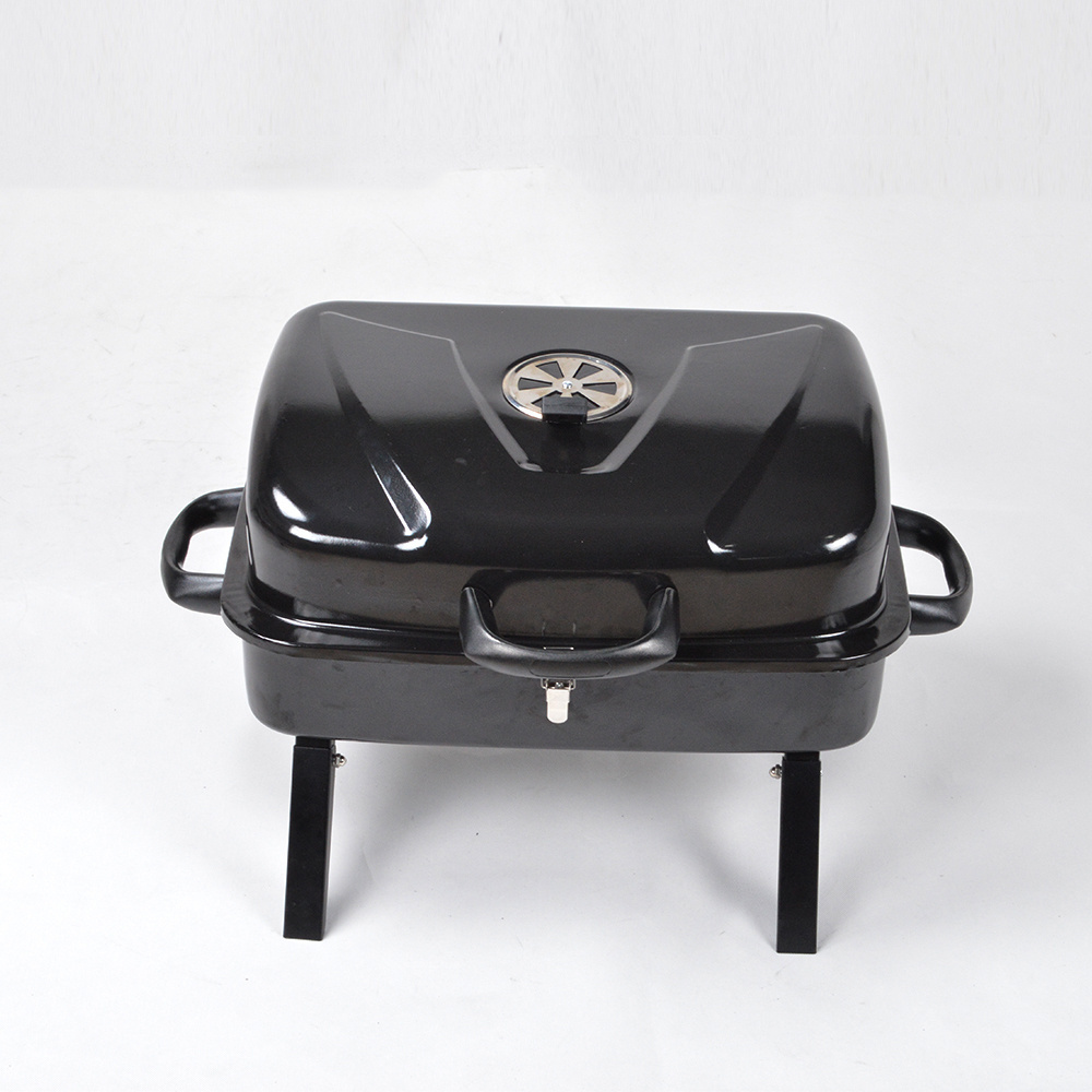 Hot Sale Oem Barbecue Portable Mini Outdoor Camping Charcoal Portable Tabletop Folding Smoker Bbq Grill With Foldable Leg