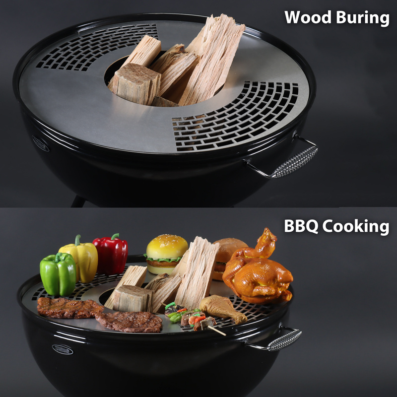 Flat top grill Outdoor Mini Portable Wood Burning barbeque BBQ Grill Firepit Barbecue Camping Stainless Steel Fire pit