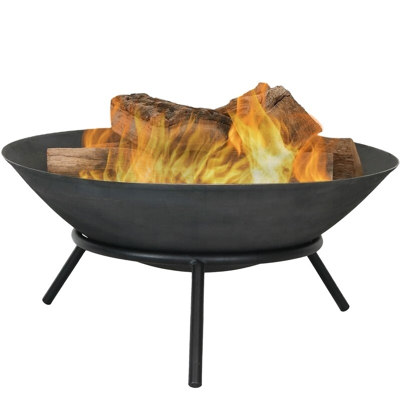 Fire Pit Outdoor 22 inch  Cast Iron Wood Burning FirePit