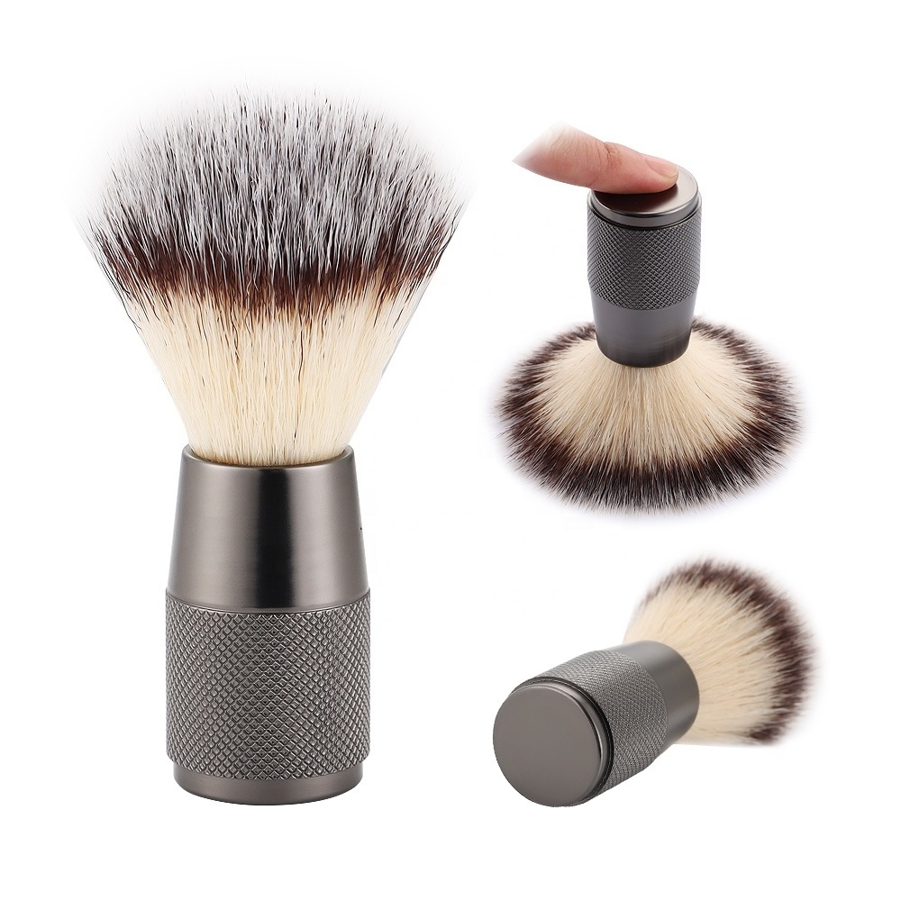 OEM/ODM Mens Razor Brush Gift Nylon Hairs Badger Hair Metal Handle Shaving Brush