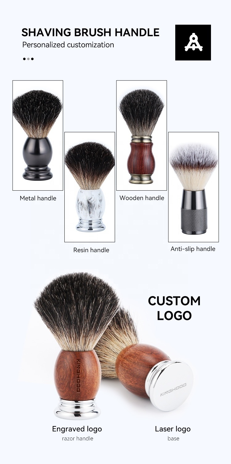 Custom Hot Selling Luxury Men Shaving Nylon Shaving Brush