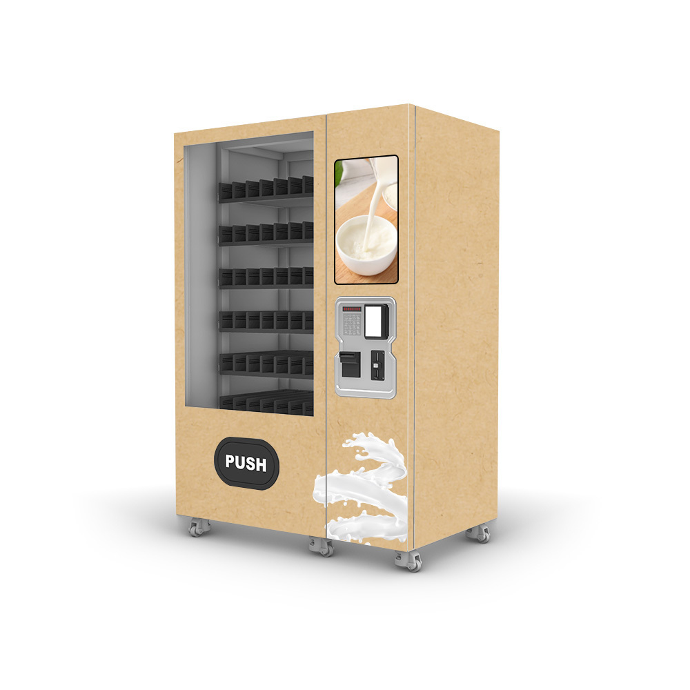 Custom Drink Vending Machine With Cooling Exotic Cocktail Vending Machines For Packed Milk Yogurt Fruits